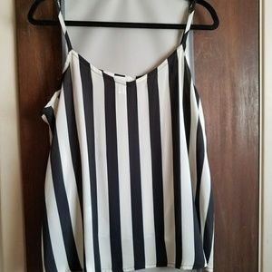 Plus Size 1X Striped Adjustable Straps